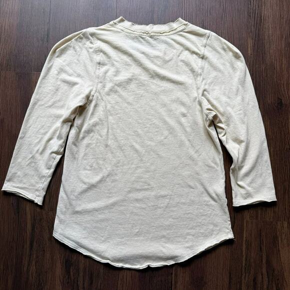 Free People We The Free Puff Shoulder ‘Clover’ Cotton Top – Cream M - Picture 7 of 9